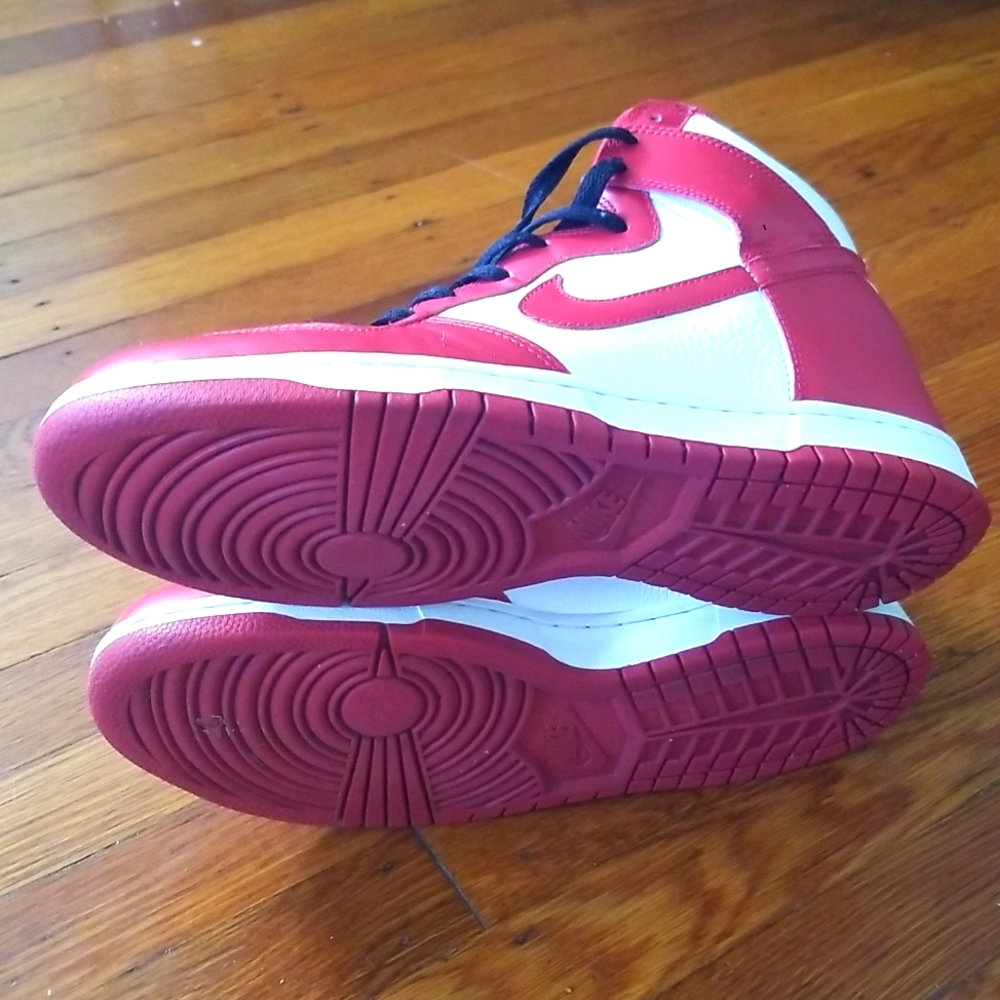 Nike Men's Dunk High White Varsity Red Size 10 - Picture 5 of 5
